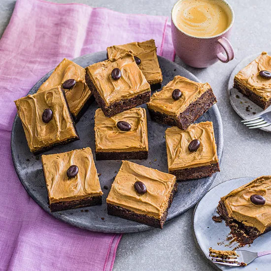 Vegan & Gluten Free Coffee Caramel Brownie